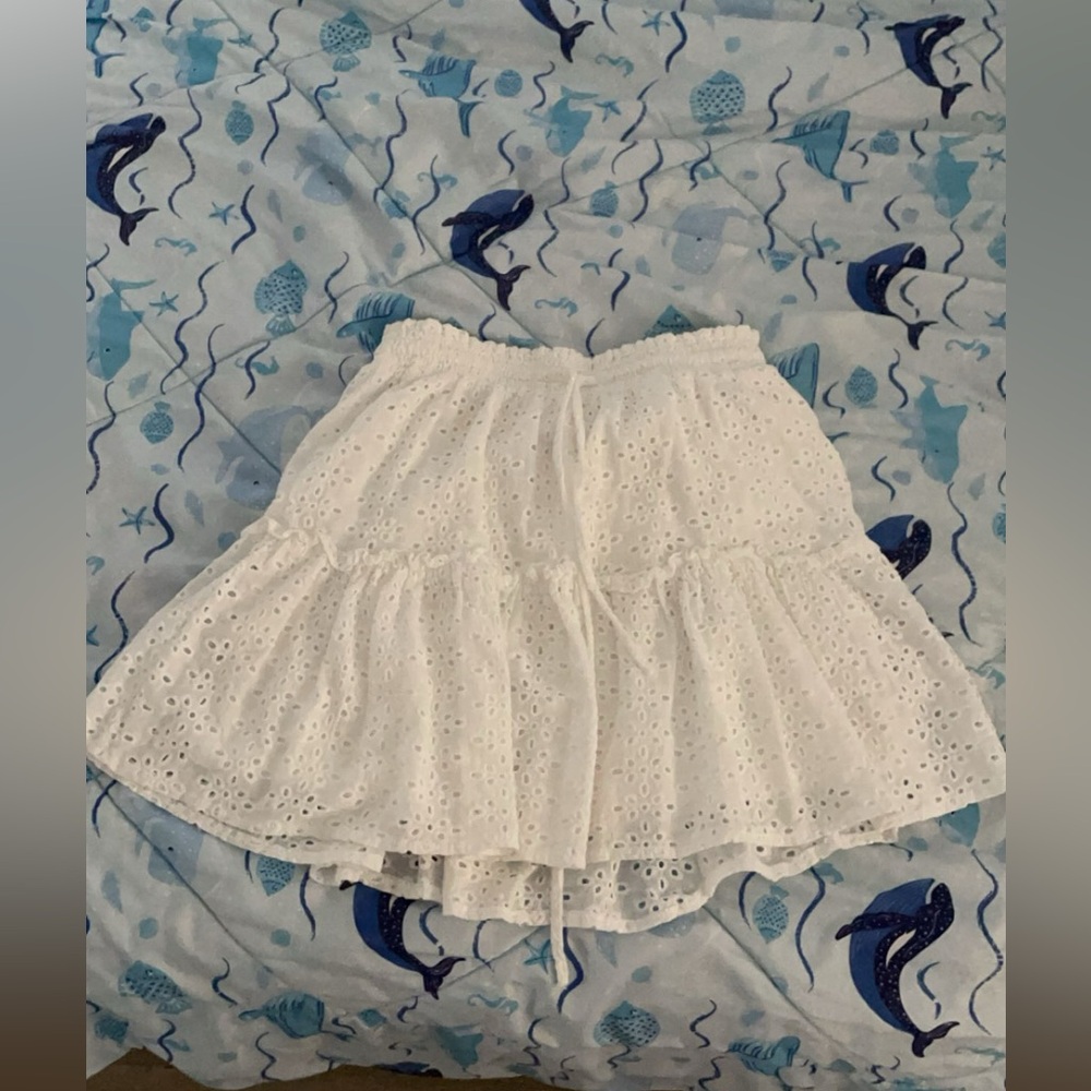 White Eyelet Skirt